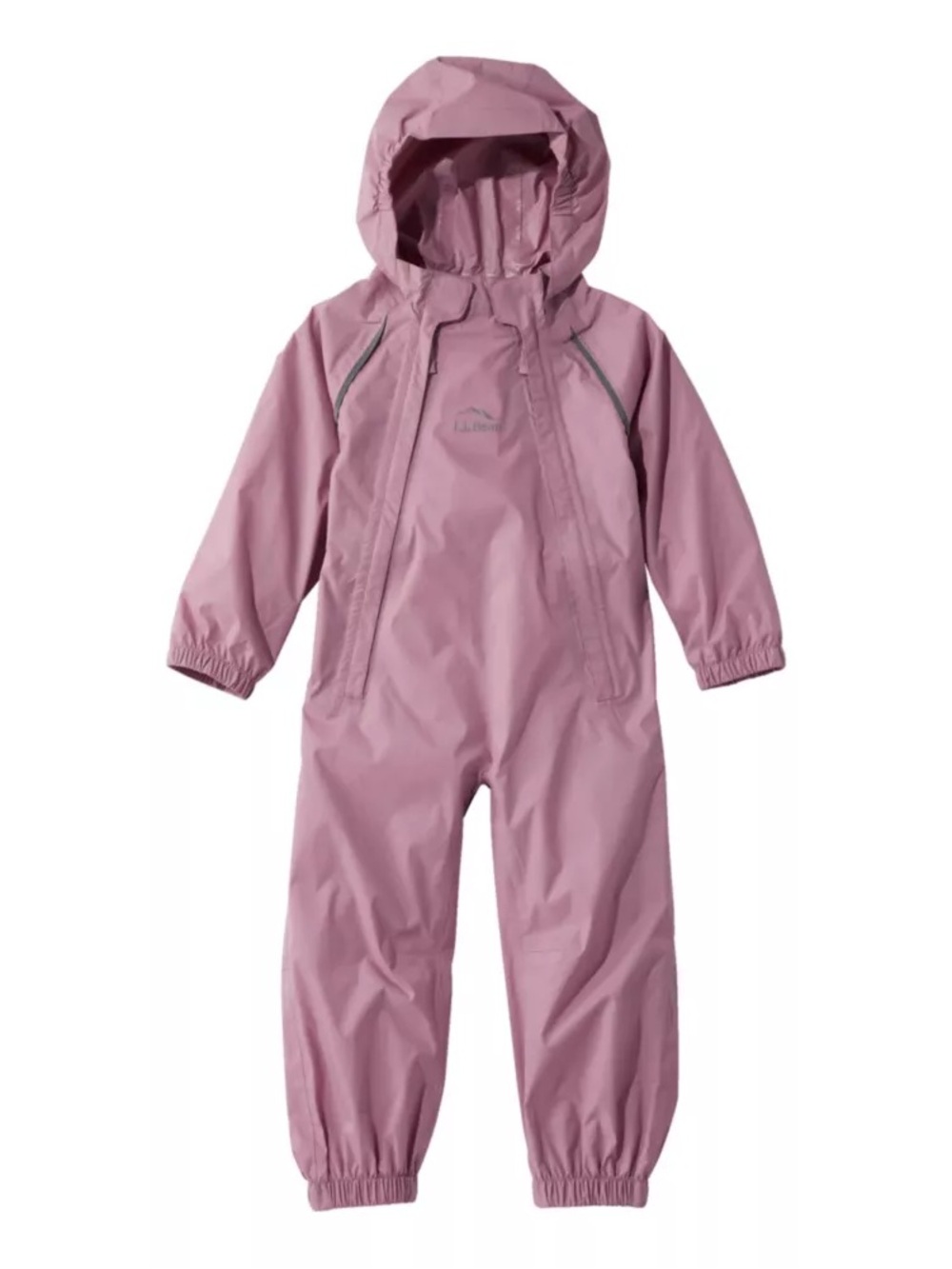 L.L. Bean Kids Mauve Berry Waterproof One-Piece Rain Coverall